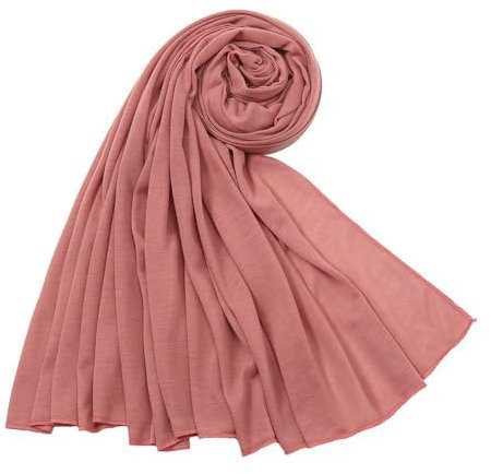 Blausky 1 Stück Einfarbig Schals und Tücher für Abendkleid,Damen Scarf Poncho Schal Oversized Deckenschal Lange Winterschal Weich Wraps Stola Warm Schal für Herbst Winter 80x180cm,Altrosa