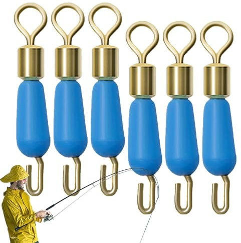 Girelle per Acqua salata, 6 girelle, Attrezzatura da, con Chiusura a Scatto Anti-avvolgimento, Attacco rapido di Sicurezza