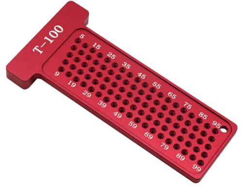 T Type Woodworking Scriber Metric/Inch Precision T-Ruler T 100MM and T 4IN Pocket Marking Gauge Measurement Manual Marking DIY Tools (0-100MM)