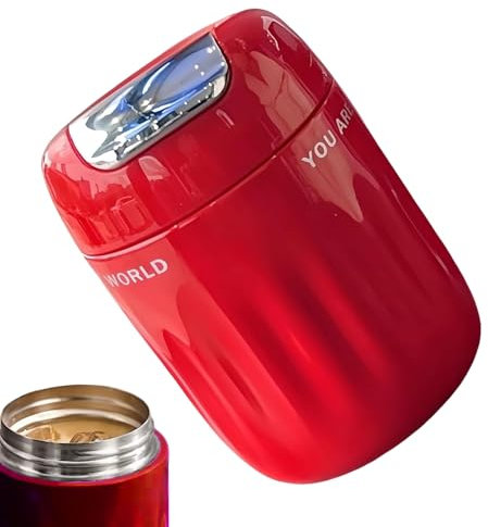 Taza térmica, vaso térmico de 222 ml, antideslizante, ligero con filtro para té, vaso de café antideslizante con filtro ligero para viaje, coche, senderismo, casa, escuela, trabajo, amantes del té