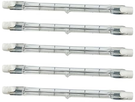 UGEFKMQ 5PC R7S Halogenlampe 189mm 500W J Typ T3 Halogenstab 220-240V R7S 189MM 1000W Halogen Arbeitsleuchte Glühbirne mit doppelseitigen Glühbirnen 1000W