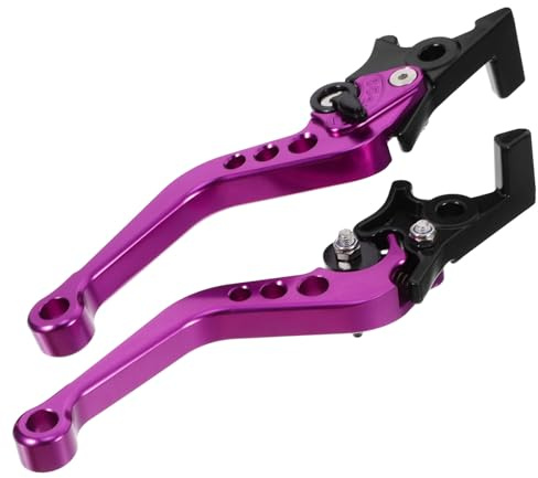 CVUTOVO Leviers de Frein Moto en Alliage D'aluminium 2pcs pour Guidon, Sécurité Améliorée et Design Élégant, Compatibles pour Motos, Accessoires Indispensables