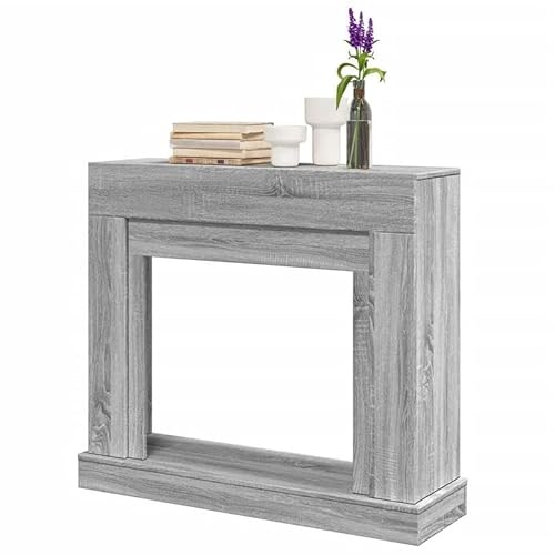 Kaminumrandung Grau Sonoma 100x30x87,5 cm - Holzwerkstoff für Kamine & Holzöfen - Langlebig & Stilvoll - Perfekte Passform für Ihr Wohnzimmer