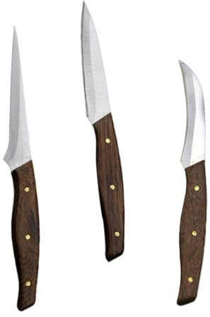 ELAYARD Set Coltelli da Frutta Intaglio 3 Pezzi Impugnatura Ergonomica, Utensili da Cucina Resistenti Usura per Decorazione Piatti e Intaglio Professionale