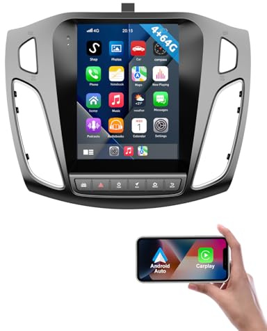 ESSGOO 4+64G Android 15 Car Radio Wireless CarPlay Android Auto Für Ford