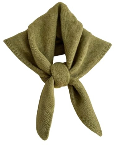 pozuauoa Knitted Triangle Scarf, Green Scarf for Women UK Multifunctional Green Neck Scarfs Comfortable Ladies Scarves for Women, Ladies Neck Scarves for Family and Friend