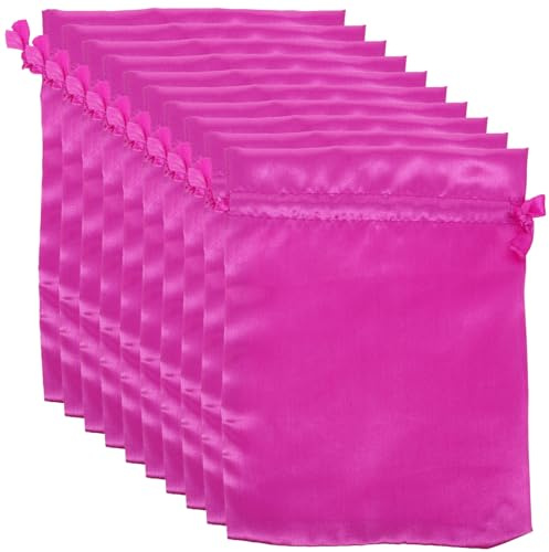 LRXIYODE Sacchetti per Parrucche in Raso 10 Pezzi Chiusura a Coulisse, Borsa da Viaggio Portatile Elegante per Imballaggio e Conservazione Chioma
