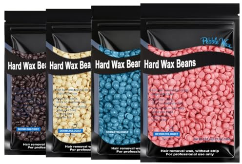 Beugo Perlas de Cera para Depilación, 400g, Cera depilatoria en perlas Sin Bandas, Sin Dolor, Brasileño, Suave y Eficaz, para Cuerpo, Cara e Ingles, Mujeres y Hombres, Rosa, A