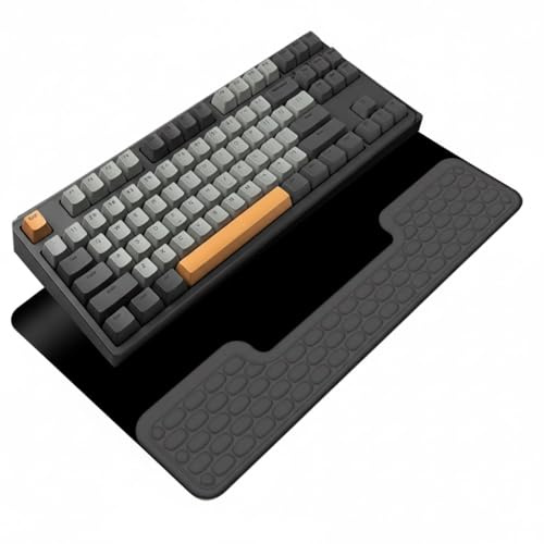 lomonmen Support Clavier Ordinateur avec Repose Poignet,Support Poignet Clavier Ergonomique pour Clavier Gamer Mecanique,Bureau,Dactylographie,Jeux