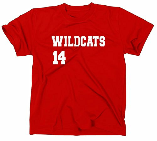 HSM 1/2/3 Wildcats 14 herr t-shirt för herr fanshirt, röd, L