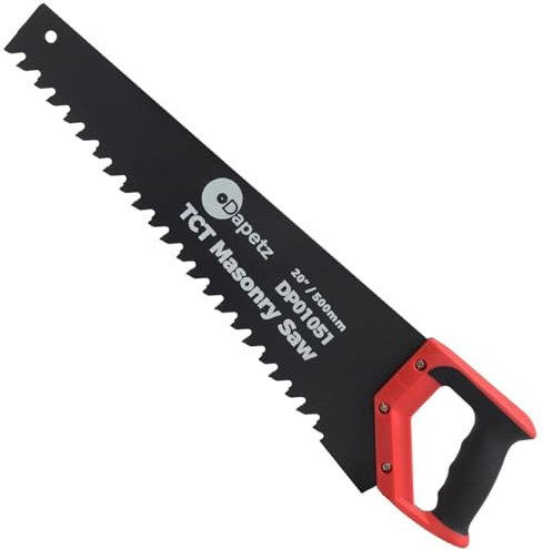 Dapetz ® 500mm TCT Masonry Saw 20 - Cuts Brick, Aerated Concrete Blocks, Slate, Breeze Block and Cement Soft Pistol Grip for Stability Tungsten Carbide Tip