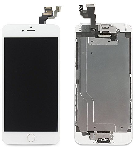 LL TRADER Ecran pour iPhone 6 LCD Noir 4,7 Pouces Tactile Digitizer Assemblée Complet Écran avec Bouton Home Capteur de proximité Face à la caméra Oreille Haut-Parleur Outils de réparation complets
