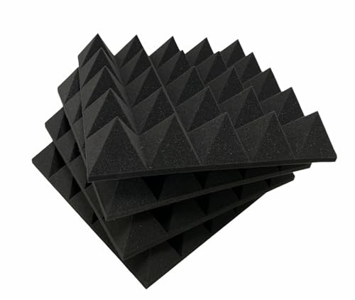 Noppenschaum 10 cm Pyramide für Korrektur Audio aus Polyurethan 100x50x10 Antracite classico