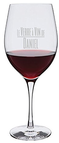 Amikado Verre à vin gravé avec un prénom