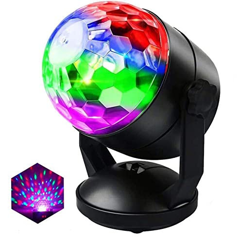 Disco Ball Light, Large Size 5W High Power Disco Bulb with Remote, Rotation Sound Activated DJ Disco Lights for Car/Parties/Birthday/Club/Bar/Home
