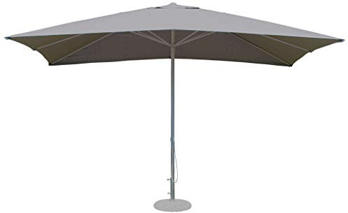 milani home - Ombrellone Da Giardino 3x3 Palo Centrale Tortora Telo Grigio Per Esterno Ristorante Gelateria Bar Hotel Albergo