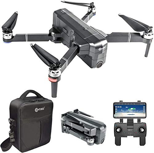 Contixo Drone GPS quadrirotor RC pliable F24 Pro 4K UHD pour adultes, caméra FPV compatible avec VR - 30 minutes de temps de vol - Moteurs sans balais pliables - Étui de transport inclus