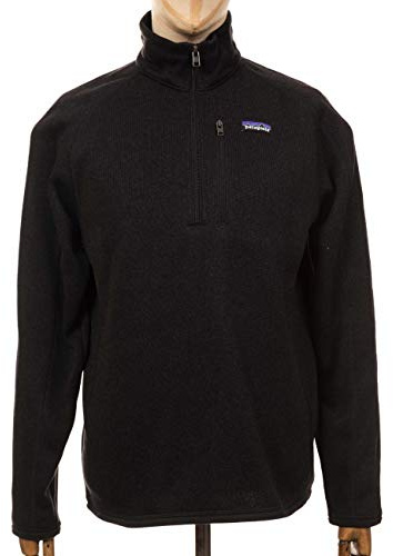 Patagonia Mens M's Better Sweater 1/4 Zip Jacket, Black, XL, Schwarz