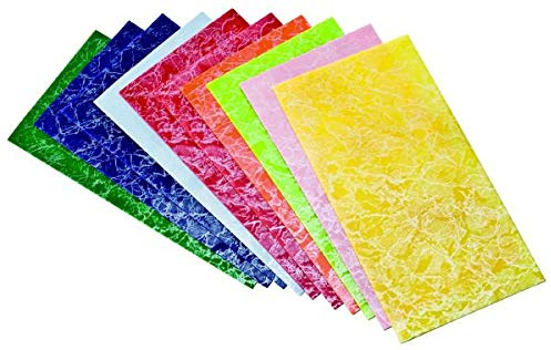 Wiedemann Verzierwachsplatten Marmoriert 10 Stück Sortiert, Größe 20 x 10 cm, zum Verzieren von Kerzen