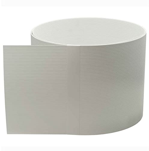 INTRA-TEC Zaun-Sichtschutzstreifen Weiß - 9 Stück aus Hart-PVC 252x19 cm, RAL 9016 für Doppelstabmattenzäune, Windschutz