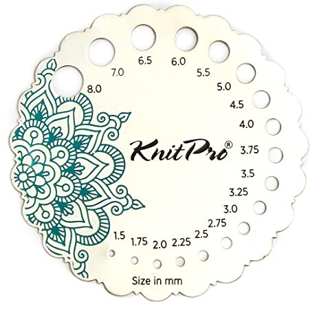 KnitPro - KnitPro The Mindful Collection Metall Silber Vergoldet Stricken Nadel Messgerät - 1 Stück