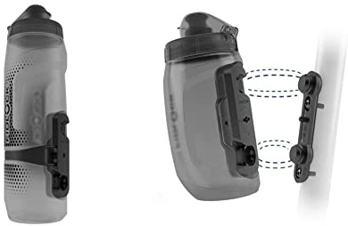 Fidlock Trinkflasche mit Connector Twist Single Bottle 800 transparent Black & Bottle 450 u. Bike Base