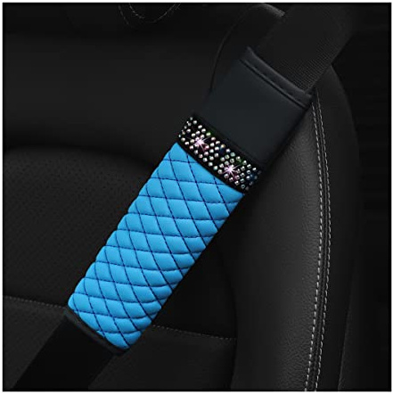 CGEAMDY 2 Pezzi Imbottitura per Cintura di Sicurezza, Imbottitura Avanzata Cintura Sicurezza, Spallina Cinturas Sicurezz per Cintura Auto, Cinture Sicurezza per Auto Adulto Bambino(Blu)