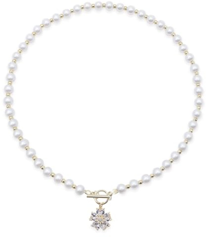AIFUYUDM perlenkette damen Faux kette damen Pearl Planet Necklace Weiße Perlenketten Herzförmige Halskette herren Damen Saturn Perlenkette, Geschenke für Frauen mit Geschenkbox