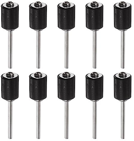 QUARKZMAN 10pcs 3/8 pouce Ponçage Tambour Caoutchouc Mandrins 2.35mm Tige Ponçage Manchon Support pour Tambour Ponceuse Rotative Broyeur