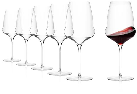 Stölzle Lausitz Set de 6 Copas Bordeaux Cocoon, 745 ml – Copas de Vino Tinto Premium para Bordeaux – Cristal Extravagante para Óptima Liberación de Aroma – Aptas para Lavavajilla