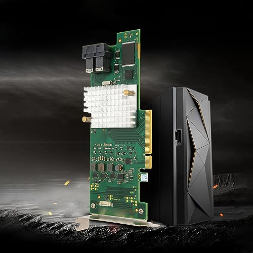 ASHATA 12 GB SAS HBA-Karte, 12 Gbit/s -Controllerkarte, Plug-and-Play, PCIE 3.0-Erweiterungskarte für Datenübertragung mit 12 GB Speicher, ASHATAYCSE8QV9IW
