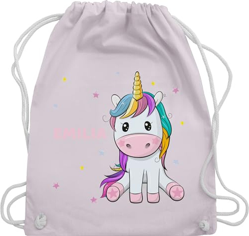 Turnbeutel Rucksack - Einhörner - Einhorn Unicorn - Unisize - Pastell Rosa - turn beutel einhornrucksack unicorns stoffbeutel kindergarten kinderturnbeutel einhörnern sportbeutel kinder