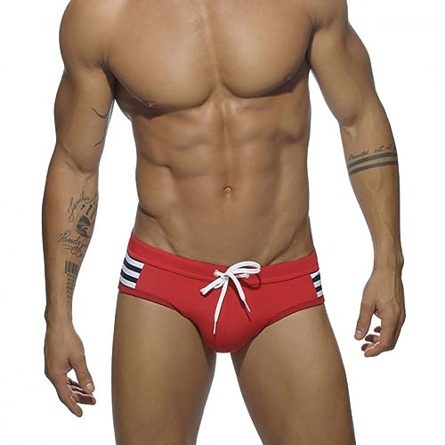 RQPYQF Costume Slip Uomo, Costume Mare Uomo Slip Piscina Costume Nuoto Slip Costume Uomo Swimming Brief Coulisse Regolabile YK93 Taglia M - XXL