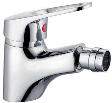 DURO Einhebel-Bidet-Armatur, Moderne Einhebel-Bidet-Brause mit Automatischem Ablaufstopfen für Individuellen Komfort, Stilvolles Design und Effektiver Anti-Kalk-Luftregler, Silber