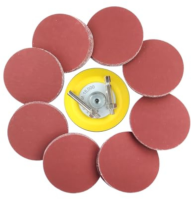 Wanmutrun 100 Pièces Papier Abrasif Set Hook and Loop 75mm Grain2000 Disques Abrasifs Pour Petites Polisseuses