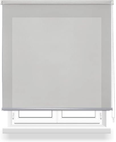 PLUS HOME Estor Enrollable Translúcido - Blanco, Color Topo, Fucsia, Gris, Gris Oscuro, Malva, Pistacho (45X90Cm, 45X180Cm, 60X180Cm, 90X180Cm, 120X180Cm, 150X180Cm)