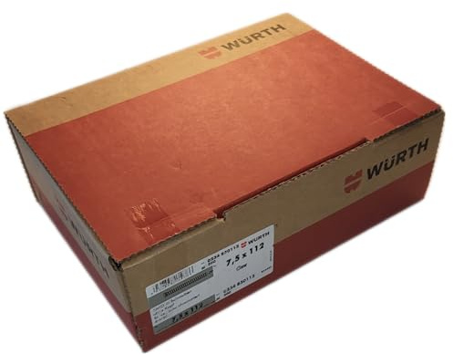 Würth Tornillo de montaje espaciador Amo® III 7,5 tipo 2, cabeza cilíndrica 8,0 mm, 200 unidades, longitud: 112 mm: diámetro de rosca: 7,5 mm, acero; RW30 / tornillo para marco de ventana (0234830112)
