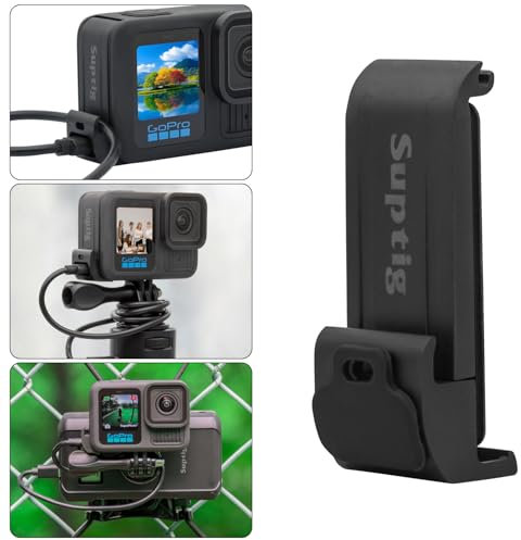 Suptig Upgraded Battery Door Cover, Replacement Side Door for GoPro Hero 13, 12, 11, 10, 9, Water Snow Resistant IPX 6 Waterproof