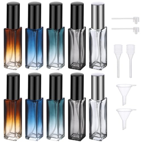 Segbeauty Parfüm Abfüller, 10 Stück 10ml Parfum Zerstäuber für Unterwegs, Parfümzerstäuber Glas, Parfümflasche Leer, Parfum Flaschen zum Abfüllen, Reise Zerstäuber Parfüm