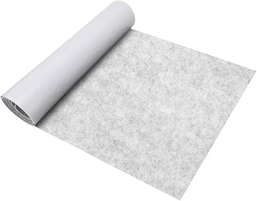 Gohytal Feltro Adesivo, Grigio Chiaro, 20cm x 200cm 1mm, Rotolo Di Tessuto In Feltro Autoadesivo, Materiale Di Imbottitura, Tessuto Di Rivestimento Per Interni Per Artigianato, Auto, Fai Da Te