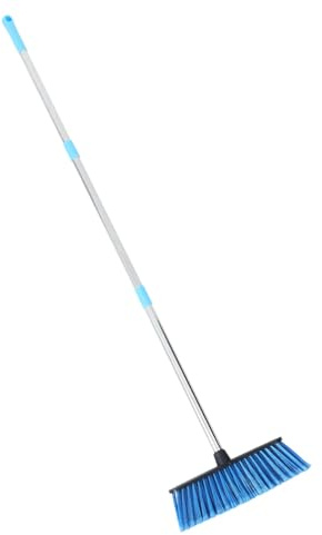 Vaguelly Long Handle Broom Outdoor Cleaning Tool Heavy Duty Floor Sweeper for Home and Garden