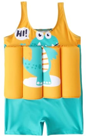 Kids Swim Vest One Piece Toddler Swimming Costume Girls Suits,Rash Guard Swimsuit with 1/4 Zip Sun Shirt UPF50+ Swimwear Bathing Suit Top