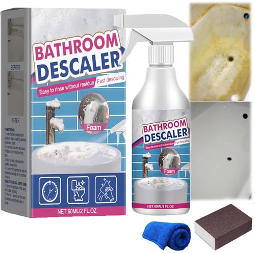 Bathroom Descaler, Bathroom Descaler Foam Spray, Powerful Stubborn Stains Cleaners, Limescale Remover Spray, Multi-purpose Bubble Cleaning SPRAY, For Bathtub Toilet BATHROOM Shower (1)
