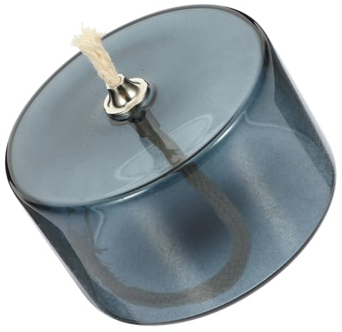 MUCKLILY Lampada a Olio in Vetro Trasparente per Centrotavola Matrimonio, Lampada a Cherosene Domestica Stabile e Resistente, Decorazione Elegante per Interni Casa