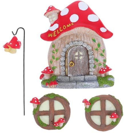Gogogmee Figurilla Luminosa De Seta De Resina para Jardín Exterior, Decoración Creativa para Puertas y Ventanas, Resistente Intemperie, Diseño Pequeño y Decorativo para Árboles y Patios