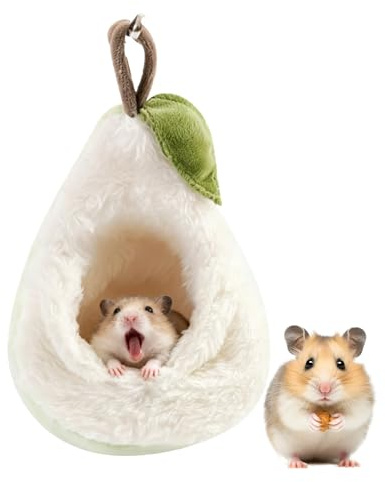 Befeixue Hamster Schlafnest | Warmes Zuhause,Birnenförmige Hamster Hängematte Für Winterliche Wärme,Für Innenbereich Bequemlichkeit Wohlbefinden Ruhezeit Häusliche Sicherheit Entspannung Tierpflege