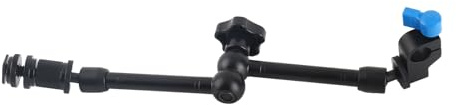 Akozon Braccio di Attrito Articolato Regolabile da 11 Pollici con Morsetto per Asta da 15 Mm per Fotocamere, Luci a LED e Microfoni Soluzione di Montaggio Versatile per la Produzione Video