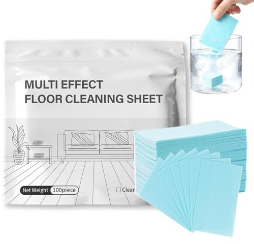 Multi-Surface Floor Cleaning Tablets 100pcs | Natural Concentrated Cleaner for Hardwood, Tile & Laminate, Pet Safe Non-Toxic