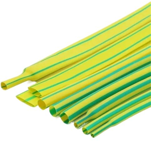 Manicotto termorestringente, Guaina termorestringente Giallo Verde 2:1 Poliolefina 0,6-80 mm 1-25 metri(14mm,1 Meter)