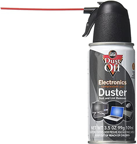 Falcon Dust, Off Compressed Gas (152a) Disposable Cleaning Duster, 1, Count, 3.5 oz Can (DPSJB),Black